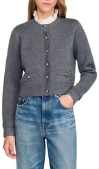 Fine Knit Cardigan Flowering Girl