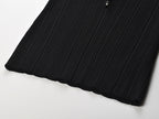 Hulda Black V-Neck Lace Knit Top Flowering Girl