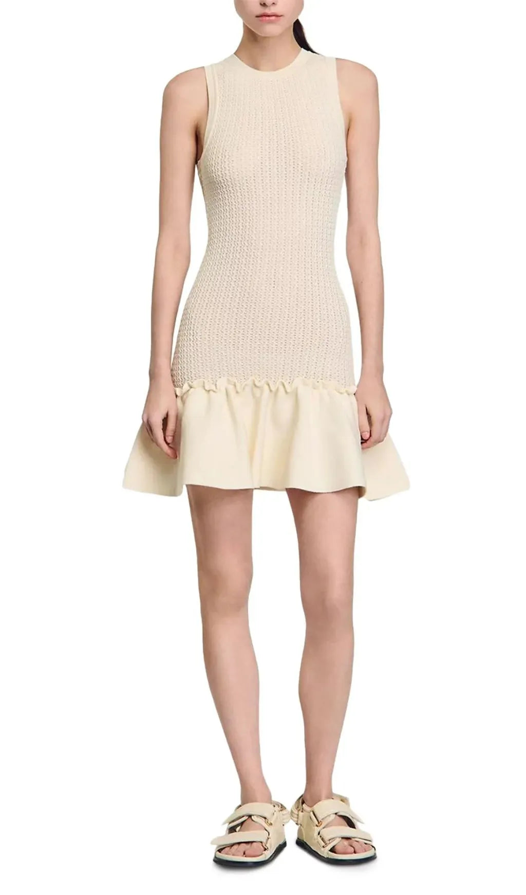 Short Knit Dress Flowering Girl