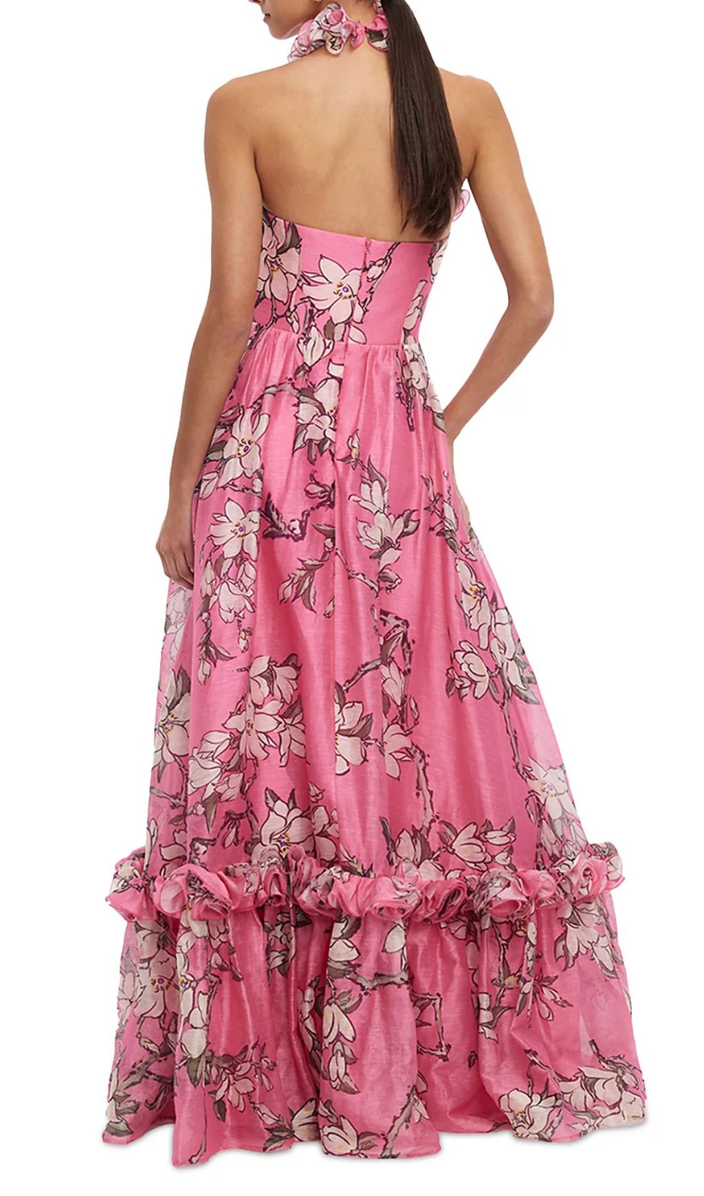 Isabelle Ruffled Halter Maxi Dress Flowering Girl