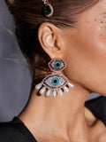 Eye Pearls Earrings Flowering Girl