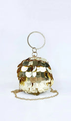 Adaiba Gold Ball Sequin Bag Flowering Girl