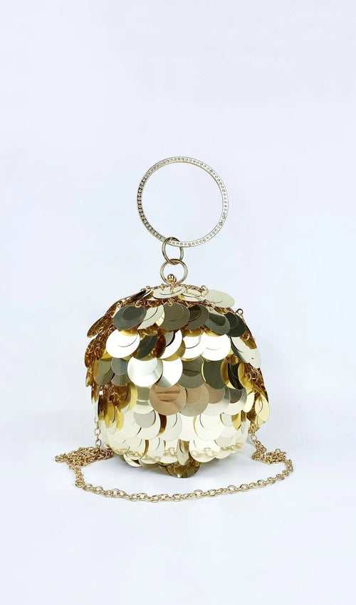 Adaiba Gold Ball Sequin Bag Flowering Girl