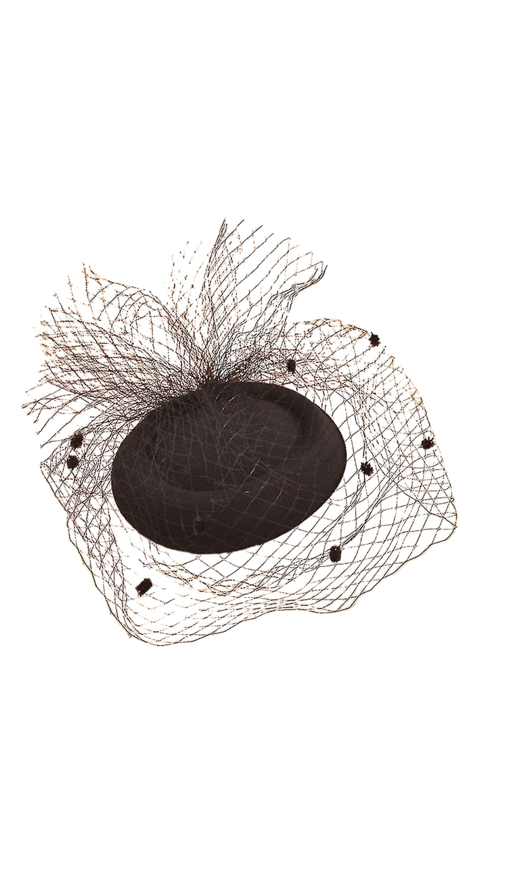 Topper Mesh Net Veil Felt Hat Flowering Girl