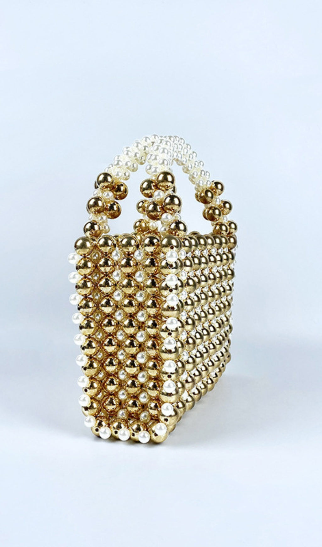 Damla Gold Bead Handbag Flowering Girl