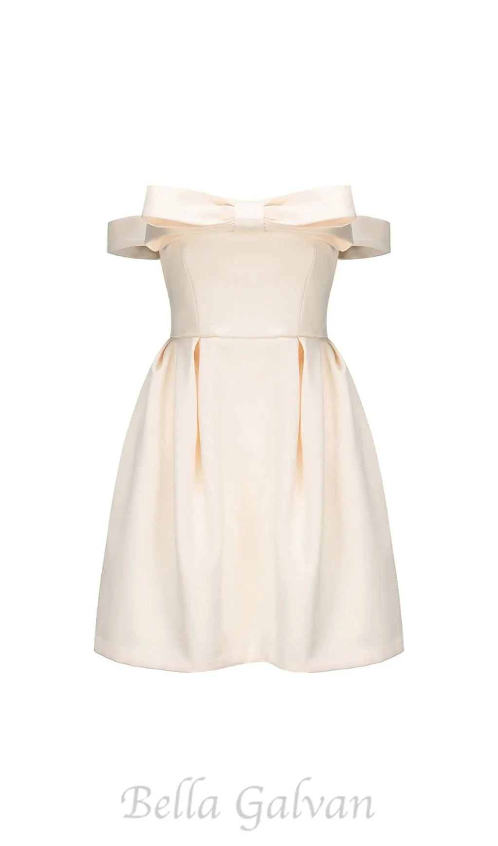 bow mini dress in beige Flowering Girl