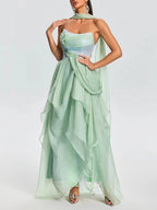 Euanthe Scarf Ruffle Maxi Dress Flowering Girl