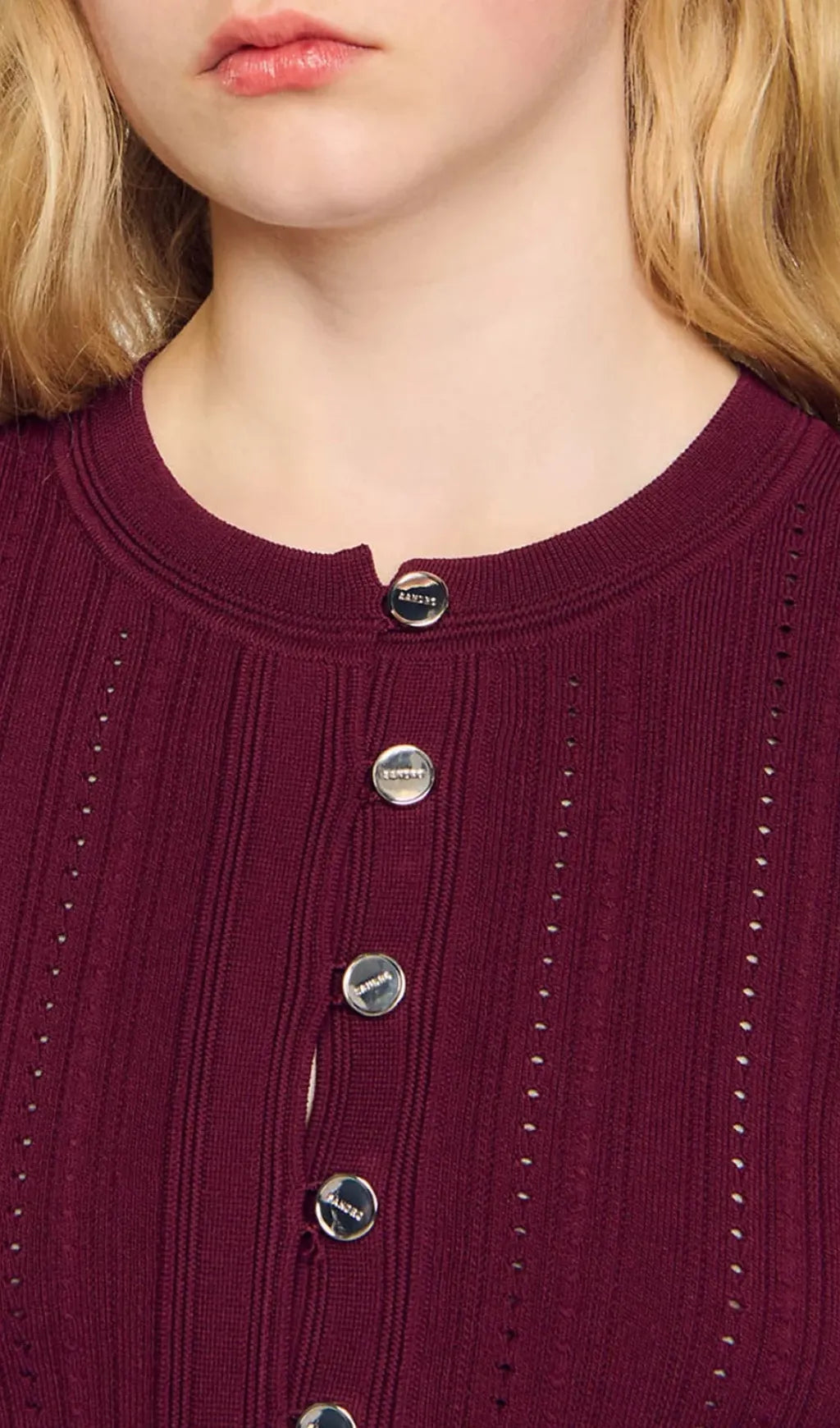 Holiday Cropped Cardigan Flowering Girl
