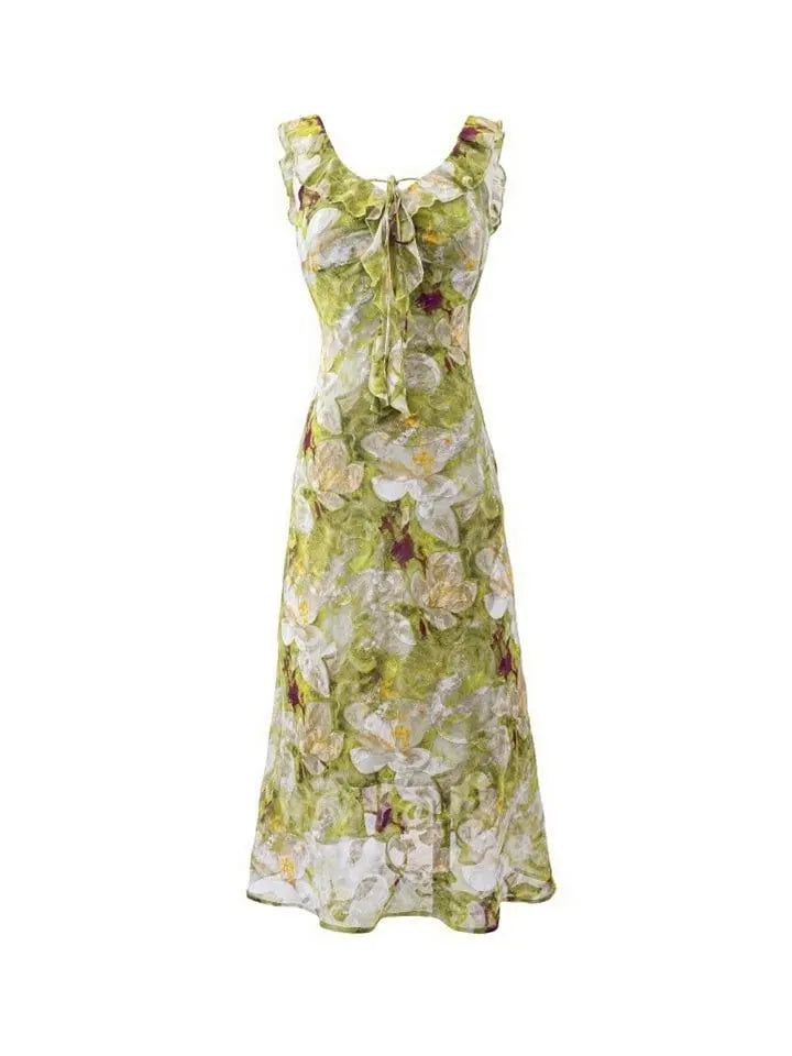 Floral Midi Dress Flowering Girl