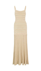 Kinsey Beige Knit Cardigan & Dress Set Flowering Girl