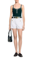 Two Tone Knit Tank Flowering Girl