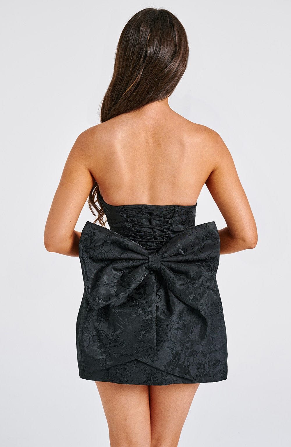 Elenora Mini Dress - Black Flowering Girl