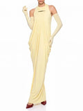 Quvion Sleeveless Draped Maxi Dress Flowering Girl