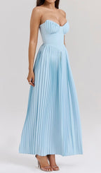 Fallon Strapless Pleated Maxi Dress Flowering Girl