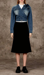 Elandra Deconstruct Denim Jacket Flowering Girl