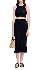 Knit Midi Skirt Flowering Girl