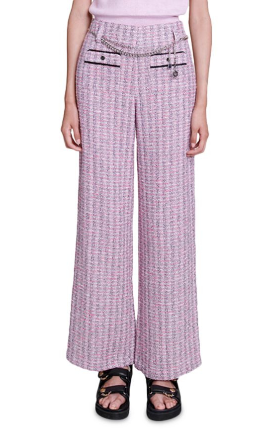 PINK WIDE LEG PANTS Flowering Girl