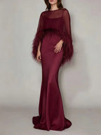 Mora Feather Dress Set Flowering Girl
