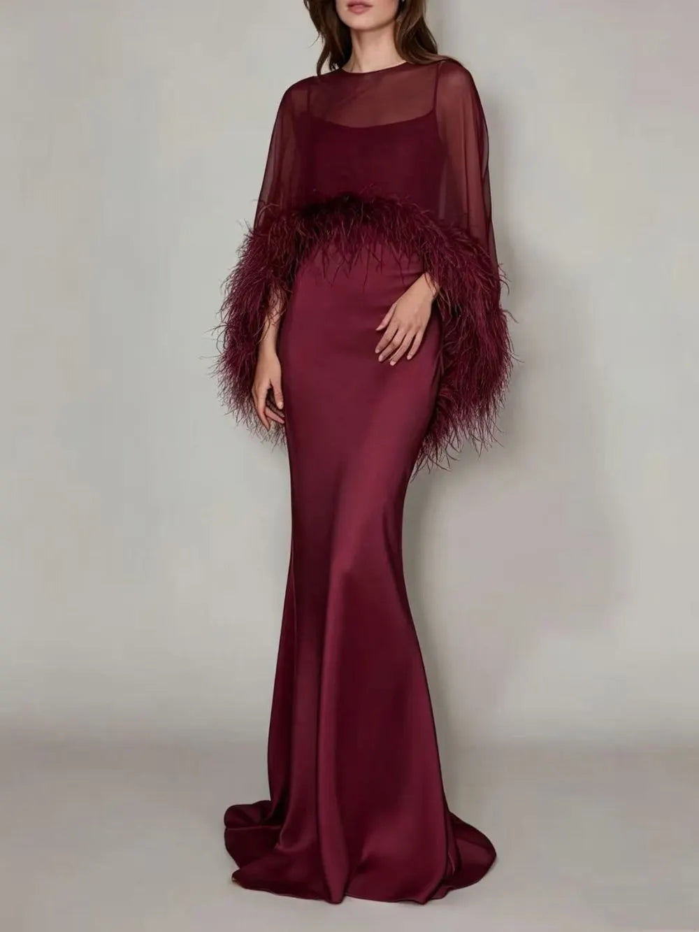 Mora Feather Dress Set Flowering Girl