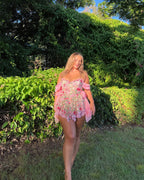 The Rosetta Silk Mini Dress Flowering Girl