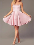 Marcelle Pink Spaghetti Mini Dress Flowering Girl