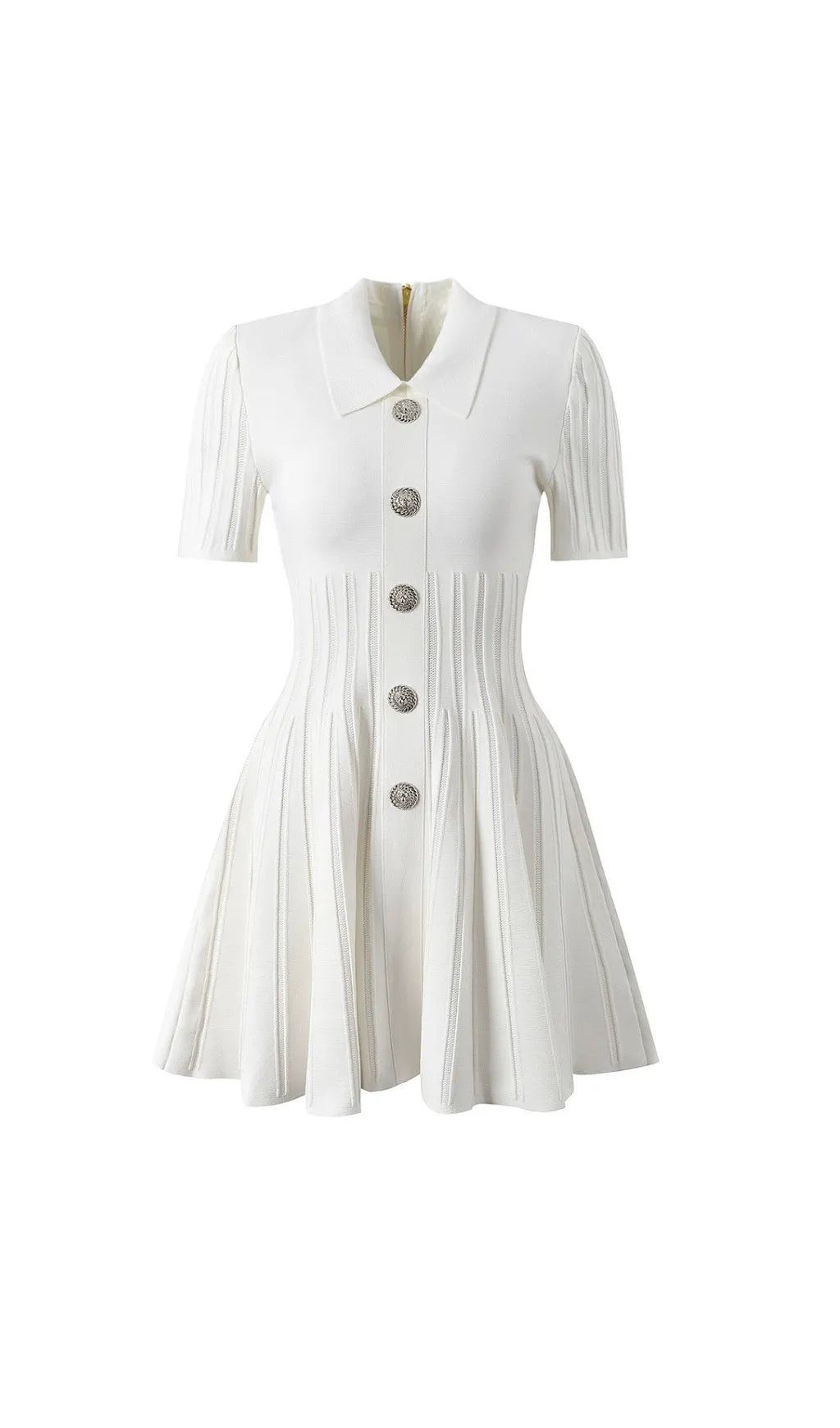 Eliezer Lapel Knit Mini Dress Flowering Girl