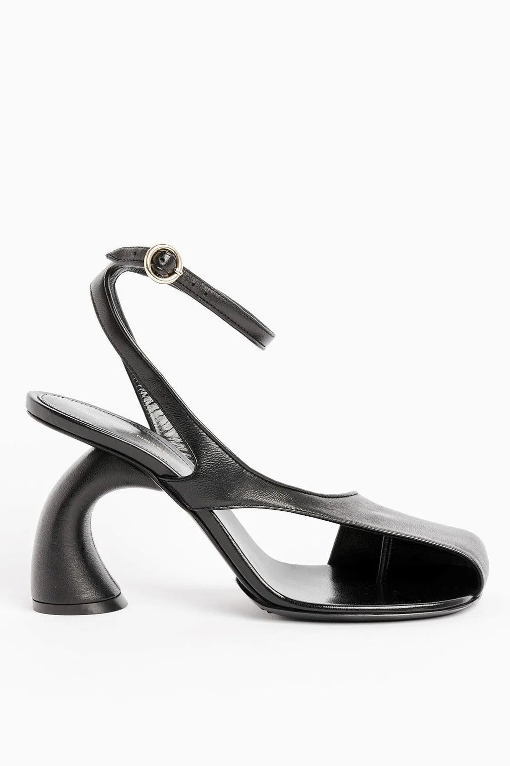 Janelle Cutout Heeled Sandals - Black Flowering Girl