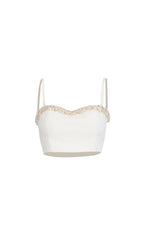 Doruk White Embellished Two-Piece Set Flowering Girl