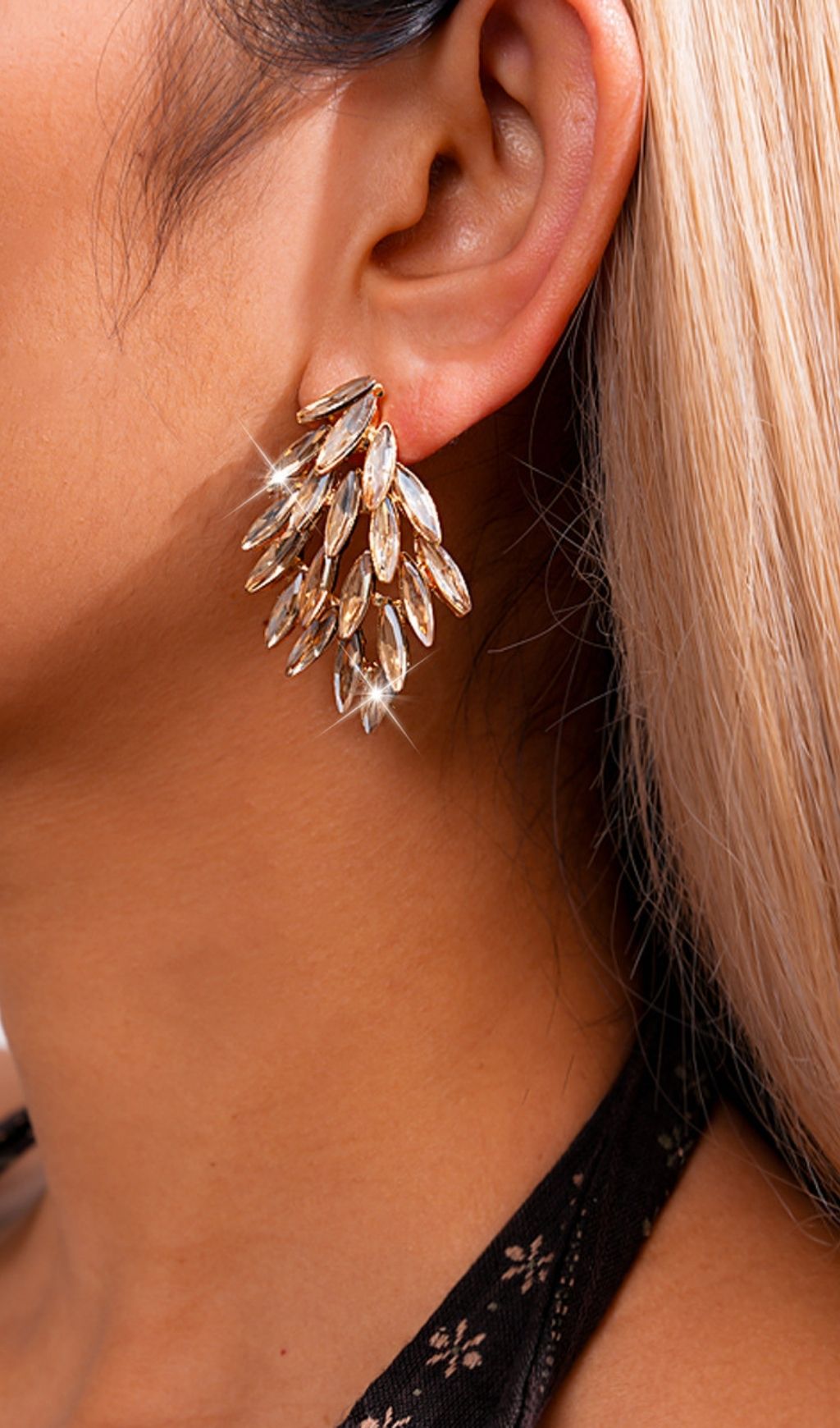 Katinka Diamante Earrings Flowering Girl