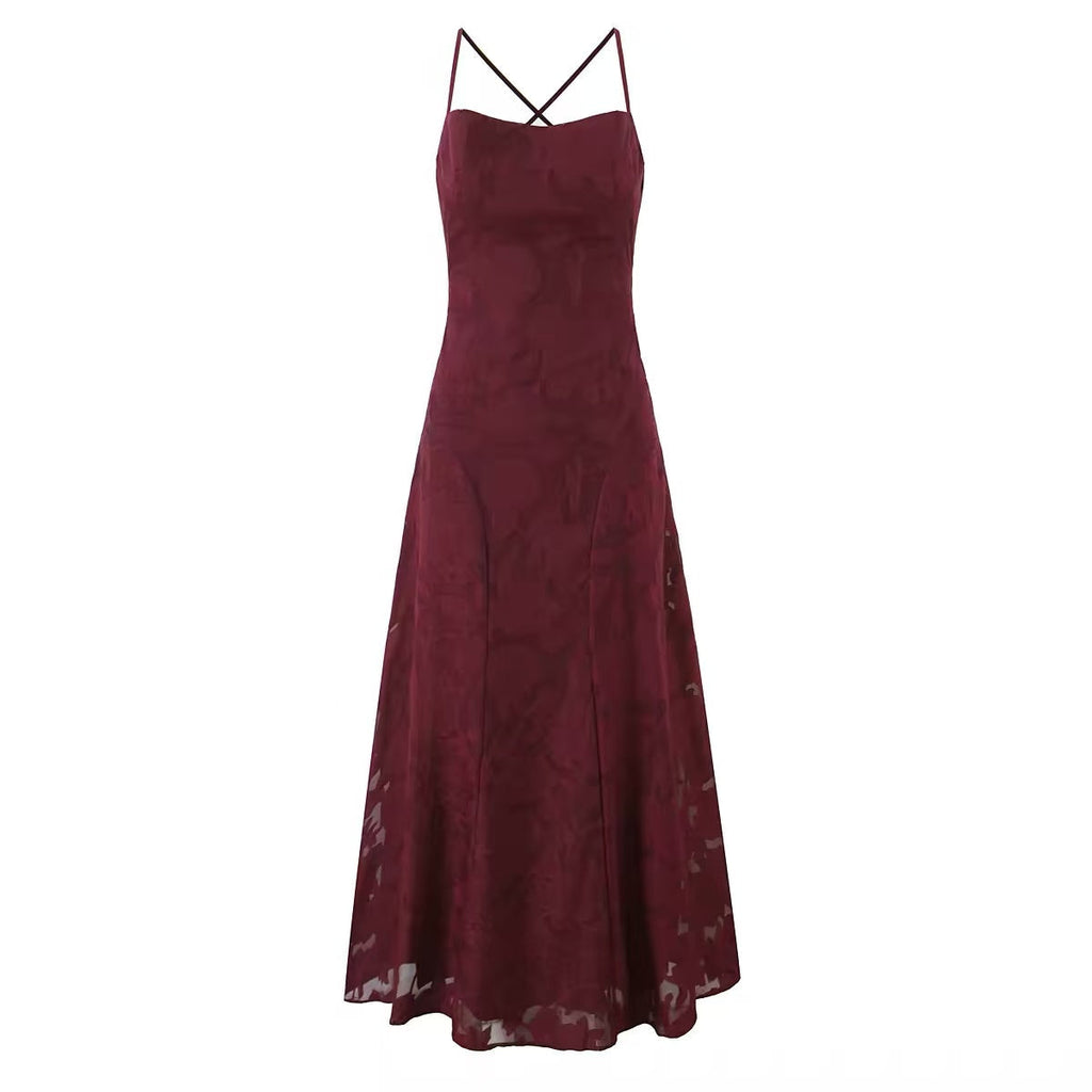 Francis Maxi Dress - Cherry Lacquer Flowering Girl