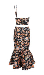 Jacquard Two Piece Set Flowering Girl