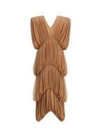 Misa V-Neck Pleated Maxi Dress Flowering Girl