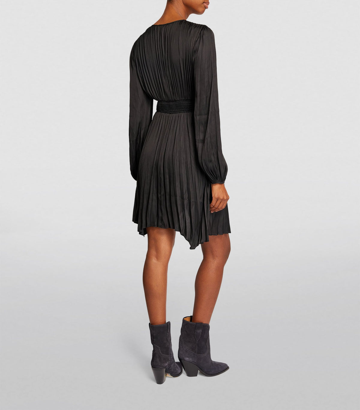 SATIN PLEATED MINI DRESS Flowering Girl