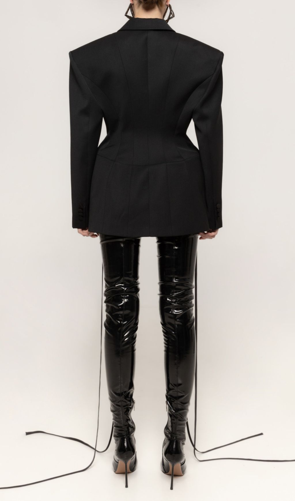 Ishan Black Lace-up Blazer Dress Flowering Girl