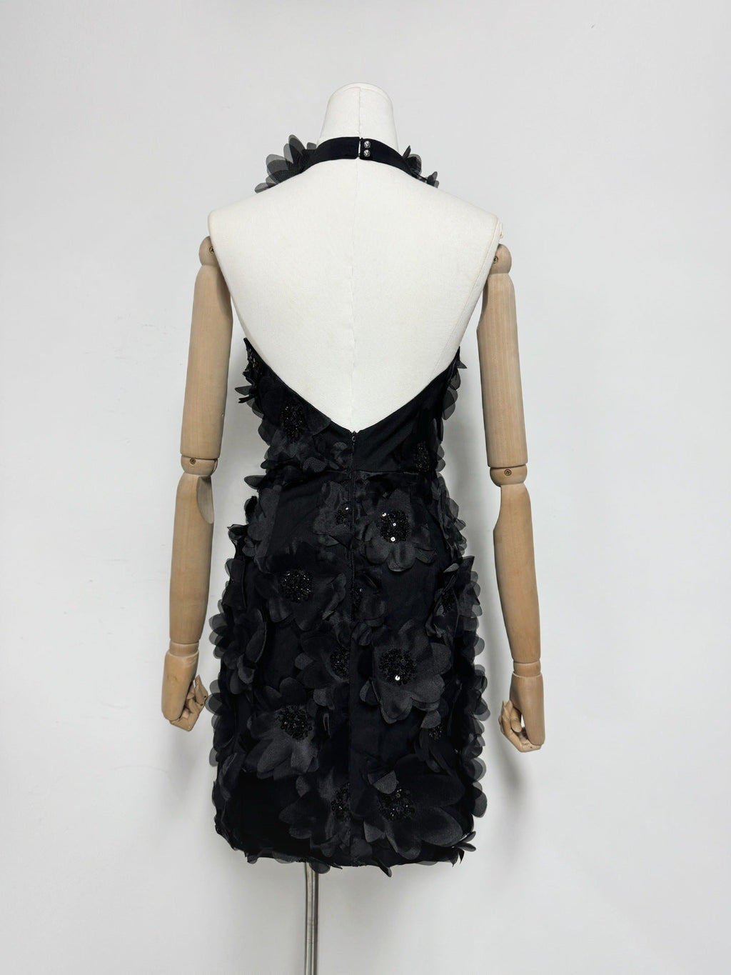 Cherry Blossom Mini Dress In Black Flowering Girl
