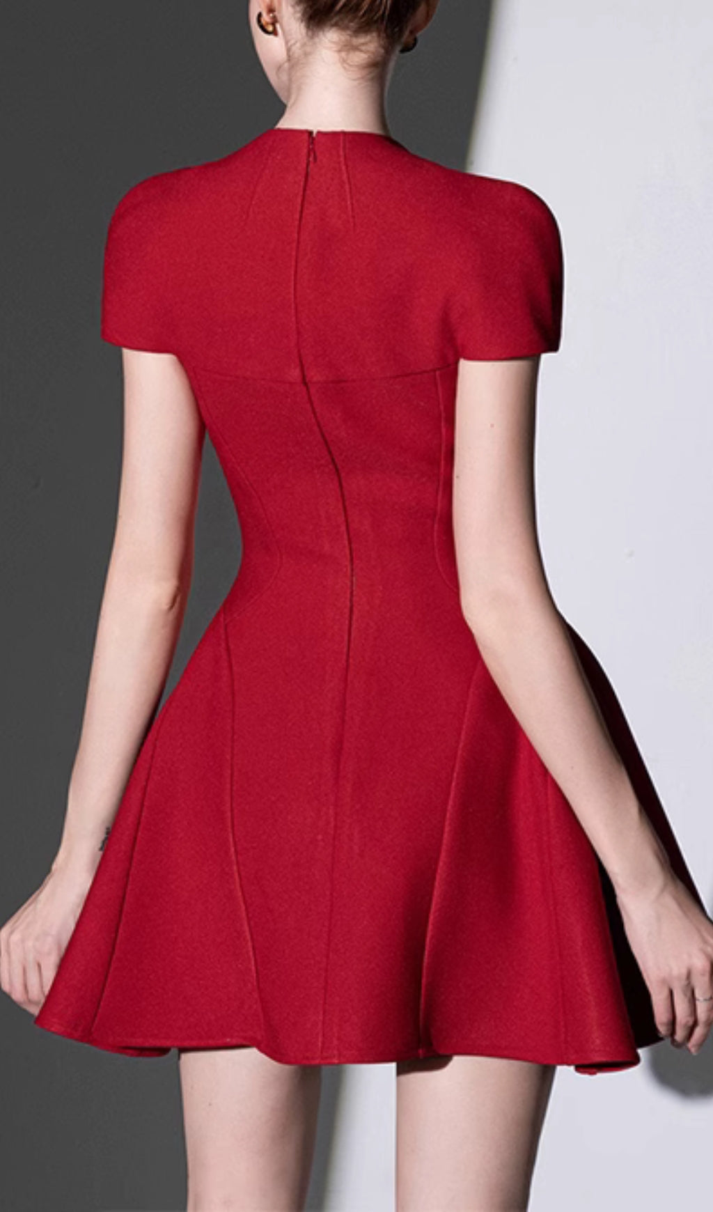 Chaela Red Mini Dress Flowering Girl