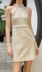 Atarah Sequin Halter Mini Dress Flowering Girl
