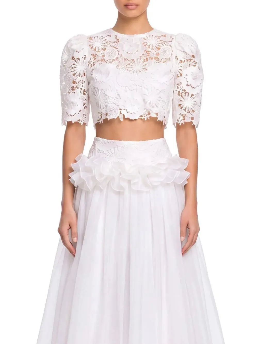 Valdrek Short Sleeve Flower Skirt Set Flowering Girl