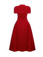 Maille Red Midi Dress Flowering Girl