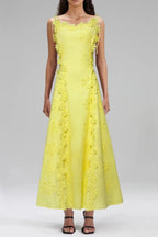 Lace Trim Embroidery Hollow Midi Dress In White Flowering Girl