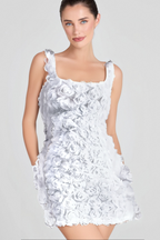 White Flower Mini Dress Flowering Girl