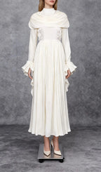 Iyla Ruched Long Sleeve Maxi Dress Flowering Girl