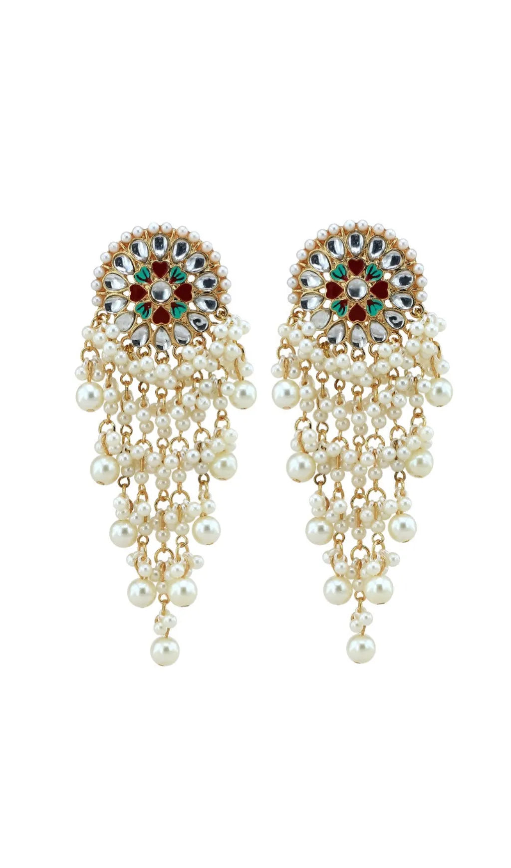 Pearl Fringe Earrings Flowering Girl