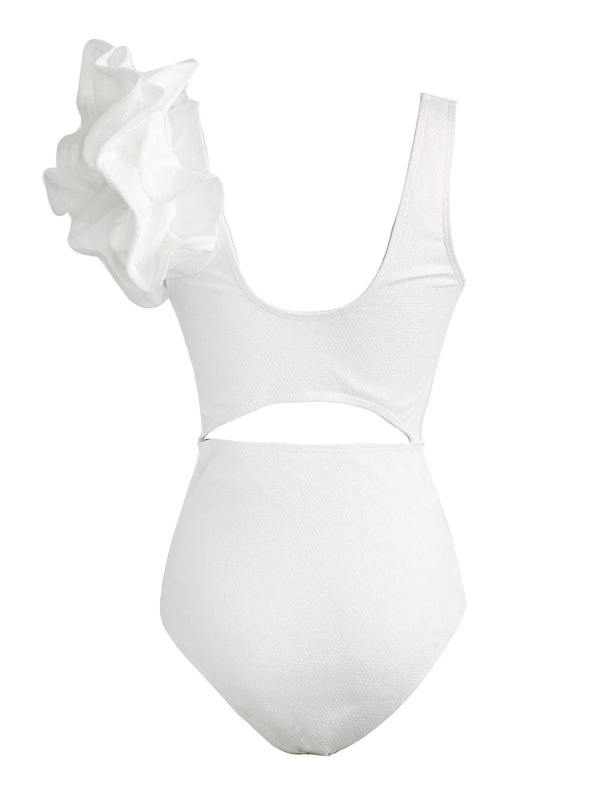 Heather Ruffle Cutout One Piece Swimsuit Flowering Girl