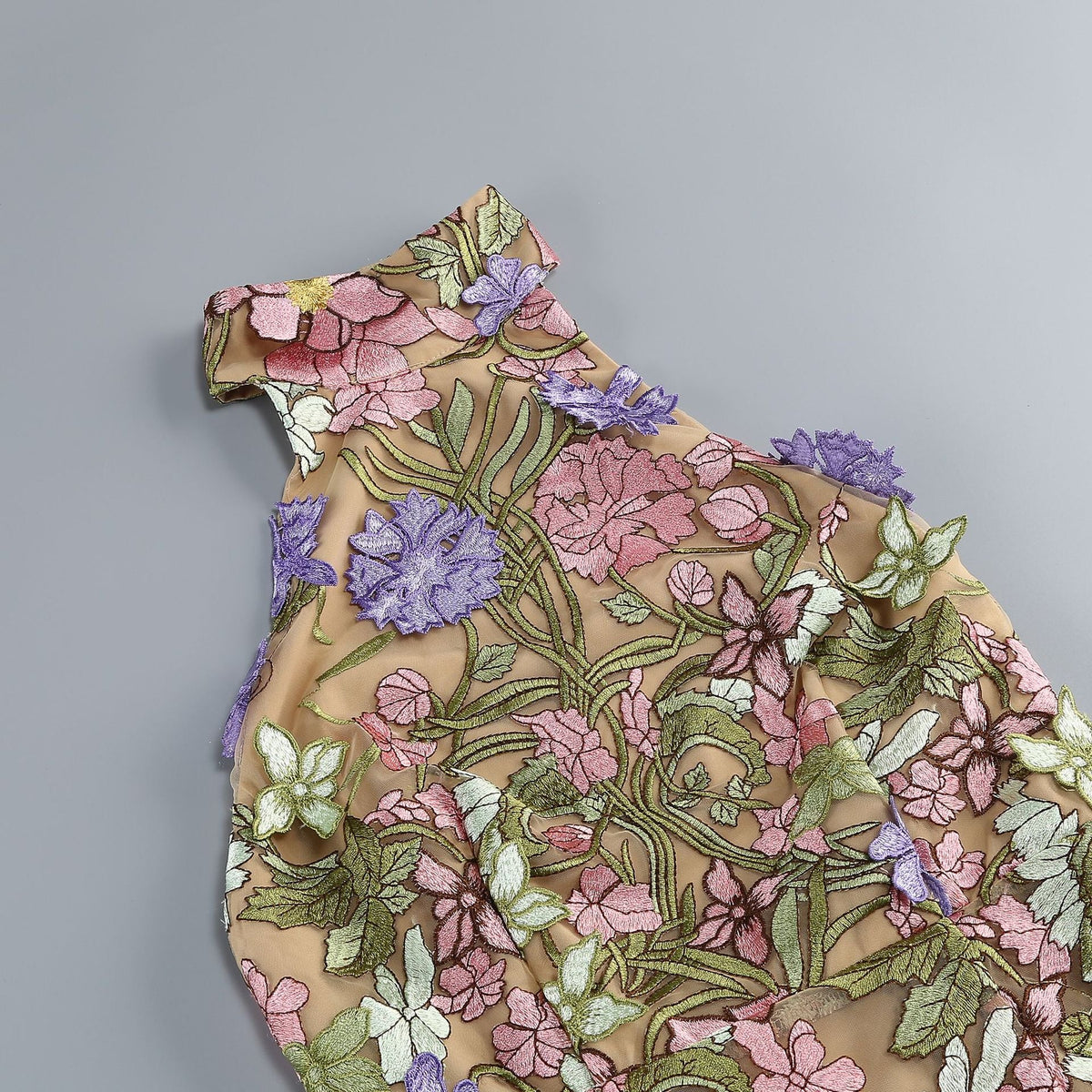 Ursula Floral Print Halter Neck Mini Dress Flowering Girl