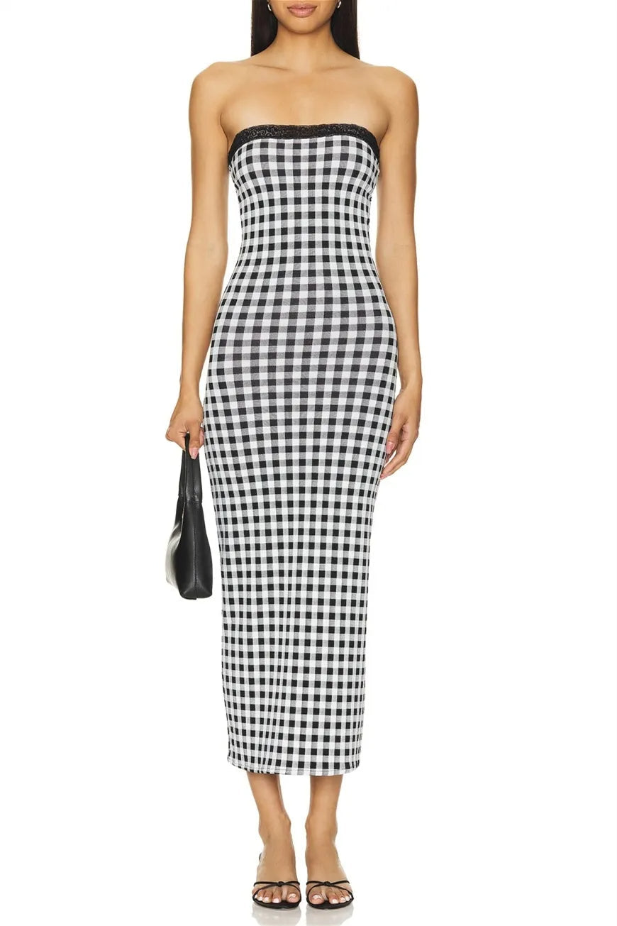 Vanessa Gingham Print Dress Set Flowering Girl