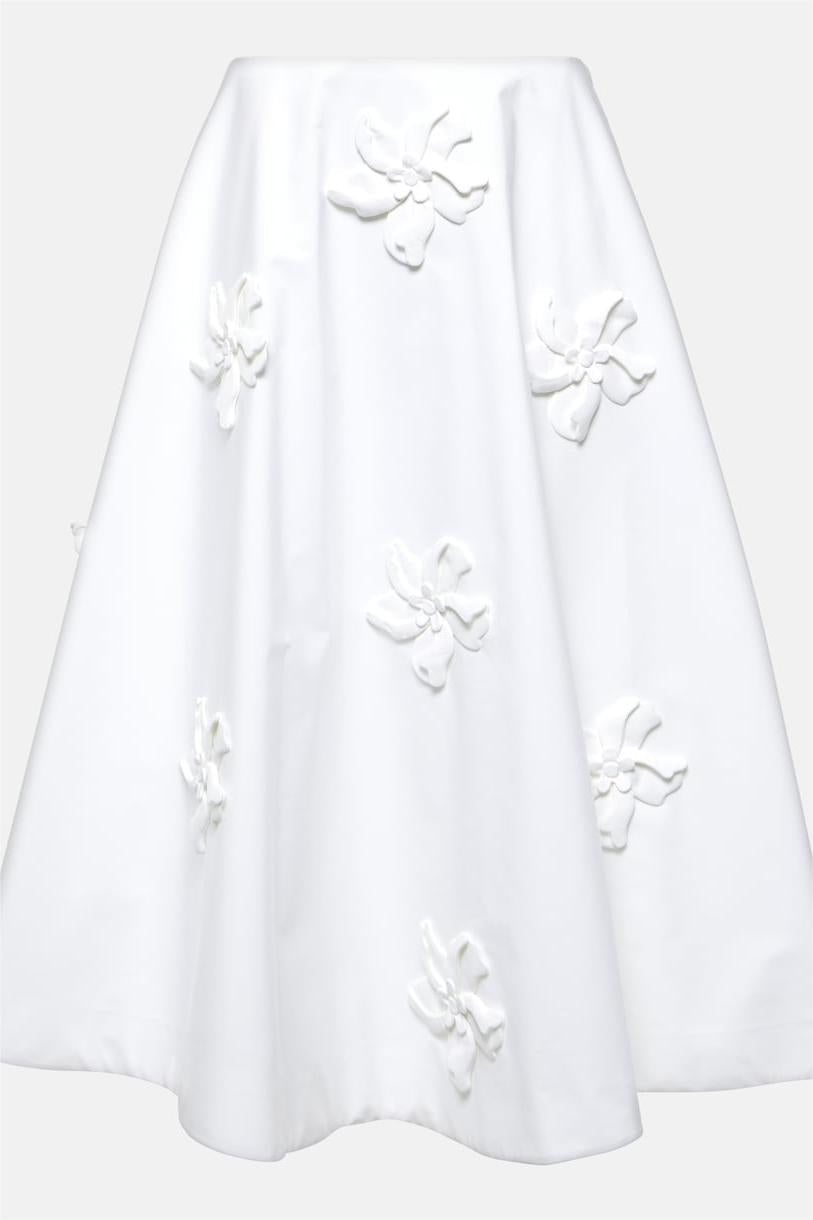 3D Floral High Waist Pocket Skirt Flowering Girl