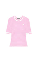 SHORT SLEEVE SWEATER IN PINK Flowering Girl