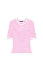 SHORT SLEEVE SWEATER IN PINK Flowering Girl
