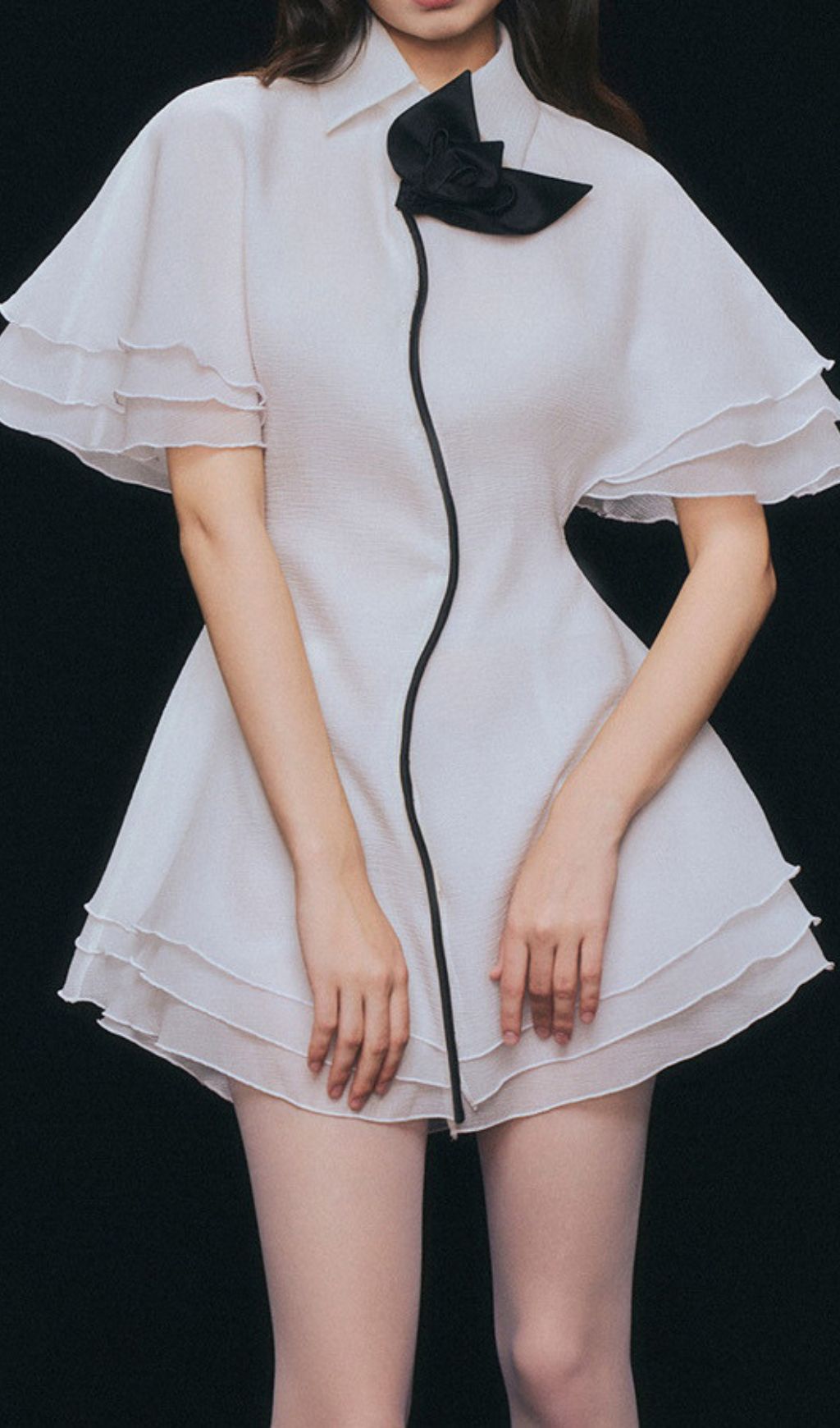 Glenda White Embellished Mini Dress Flowering Girl